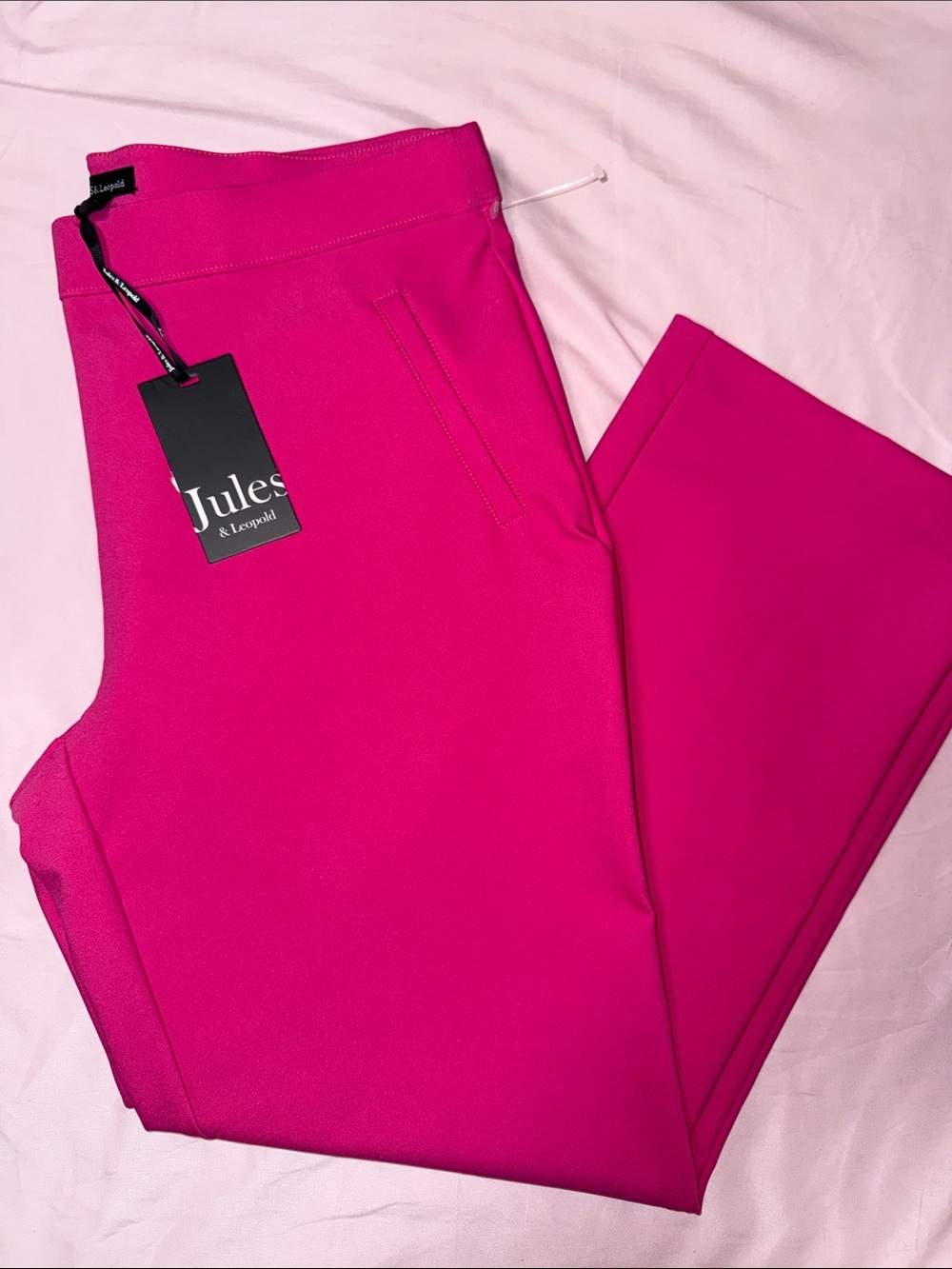 Jules & Leopold Hot Pink Ponte Skinny Pants